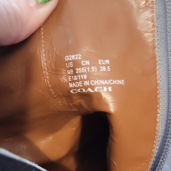 Women's COACH Metallic Ankle Boots Size 9 - Picture 6 of 9